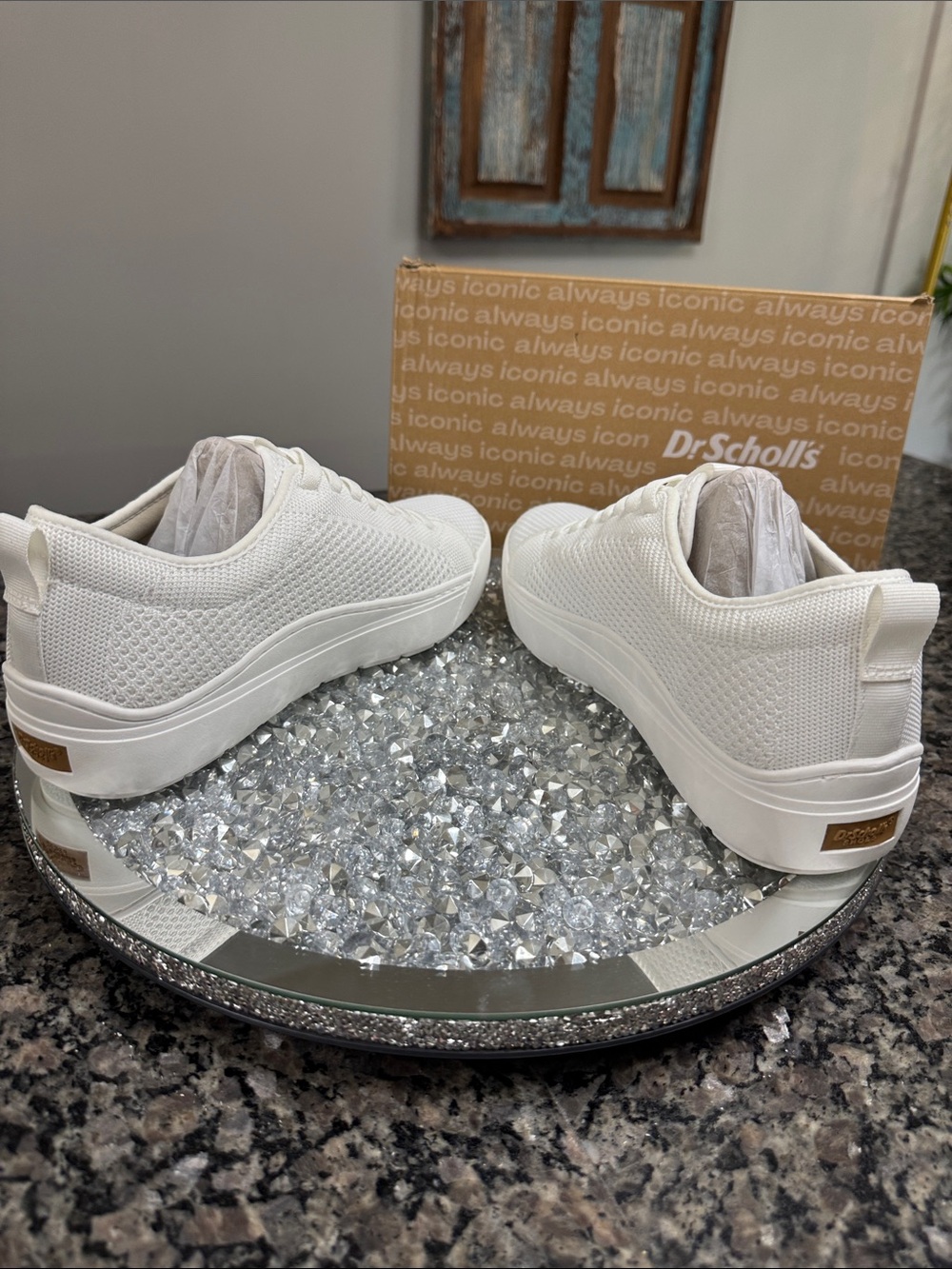 Dr. Scholl's time off White Knit Platform Sneakers NEW 11 - Picture 10 of 13